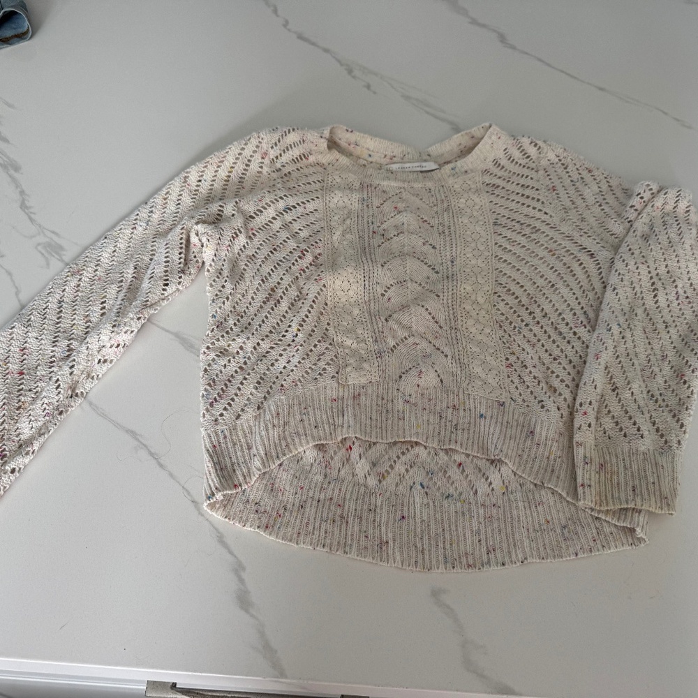 Lauren Conrad Cream Speckled Knit Sweater – Size Small